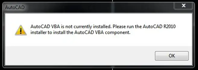 Как удалить vba enabler autocad